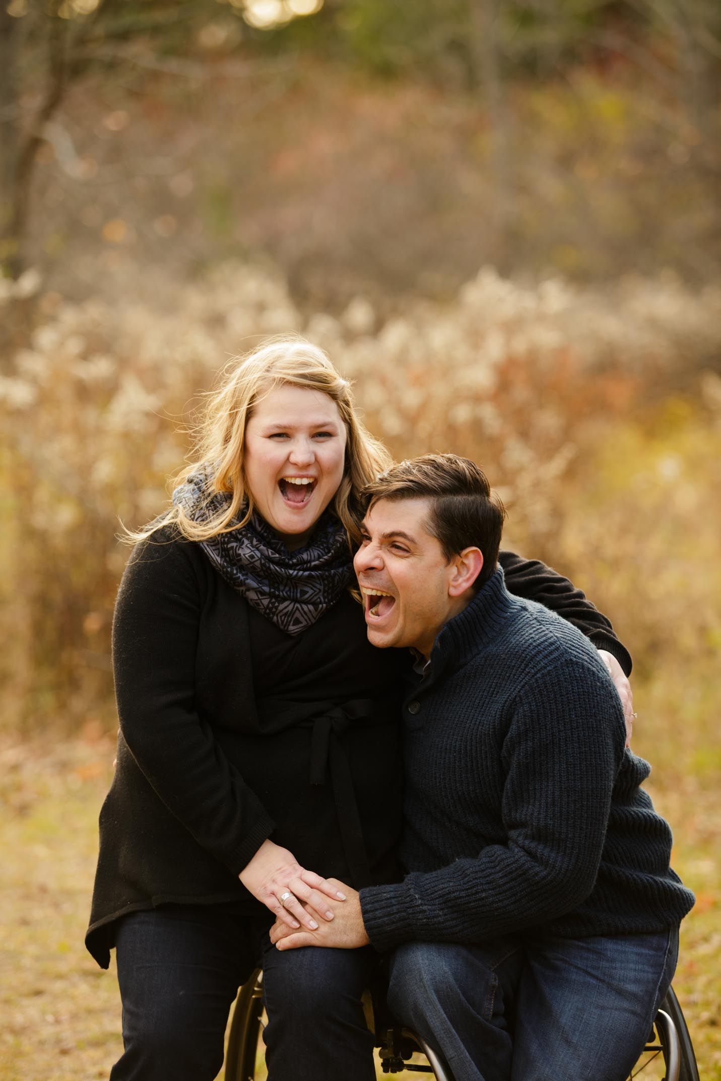 Laura + Jimmy laughing