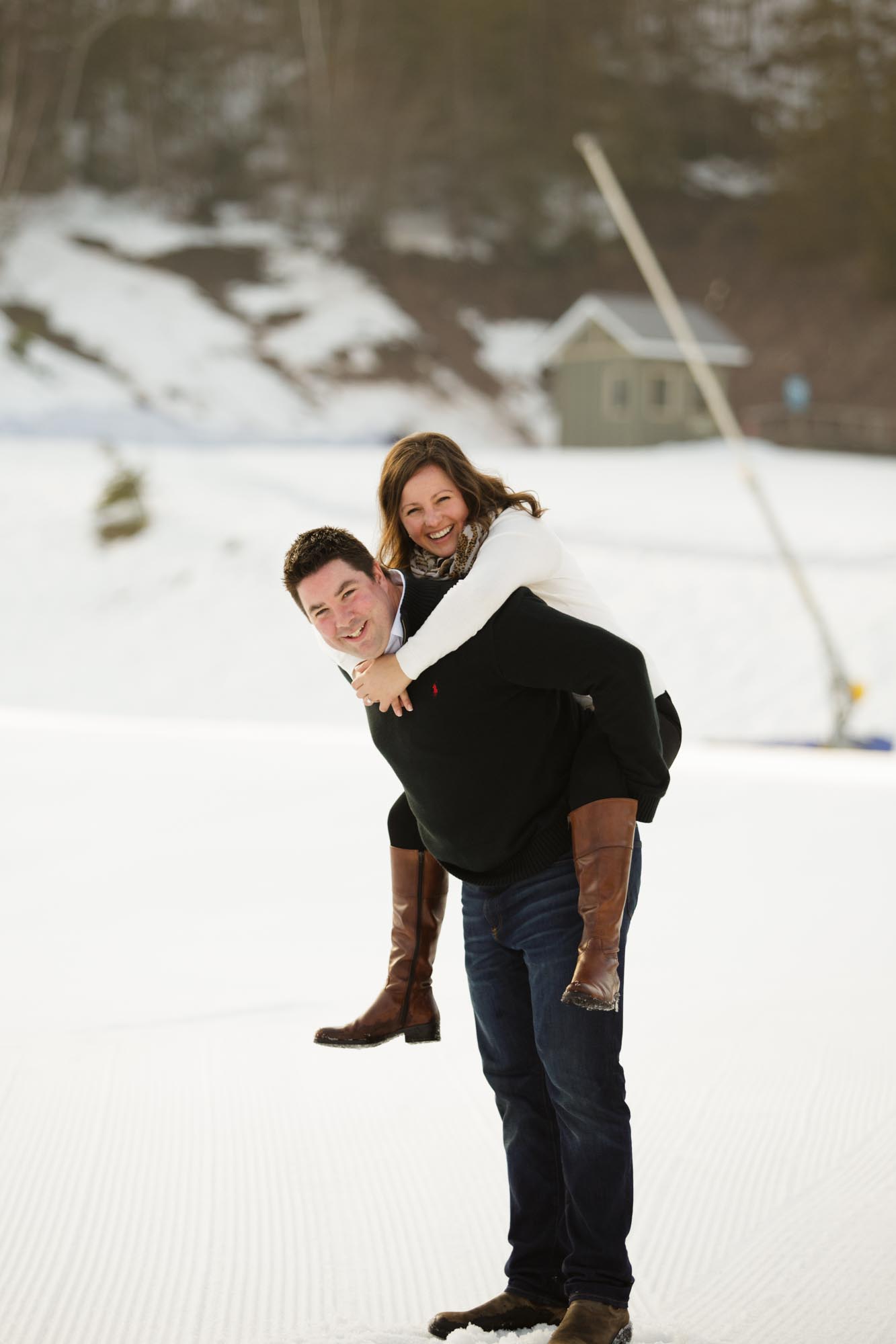 Lindsey + Mike Piggy Back